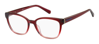 Premium Women Tommy Hilfiger Eyeglasses: TH 1840 - Red - SpecSMART Eye Clinic (Diagonal View)